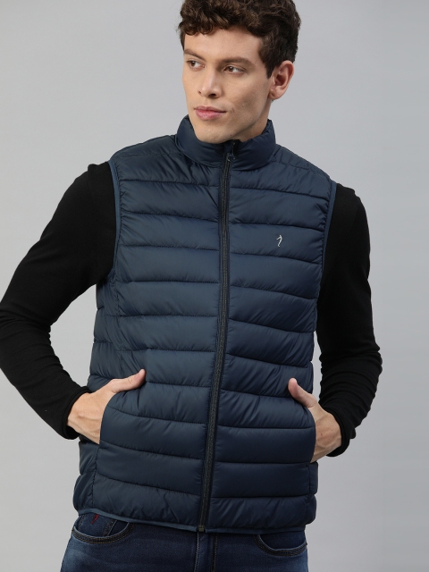 

Indian Terrain Men Navy Blue Solid Puffer Jacket