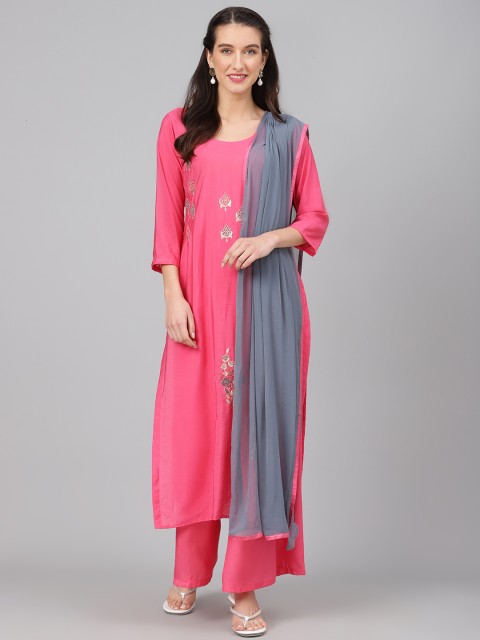 

Biba Pink & Grey Embroidered Unstitched Dress Material