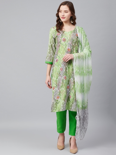 

Biba Green & Grey Embroidered Unstitched Dress Material