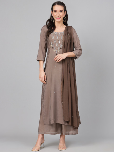 

Biba Mauve Embellished Unstitched Dress Material