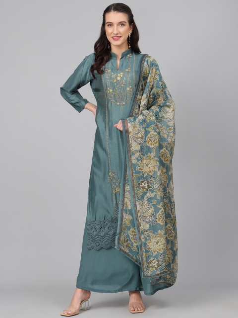 

Biba Teal Blue & Beige Embroidered Unstitched Dress Material