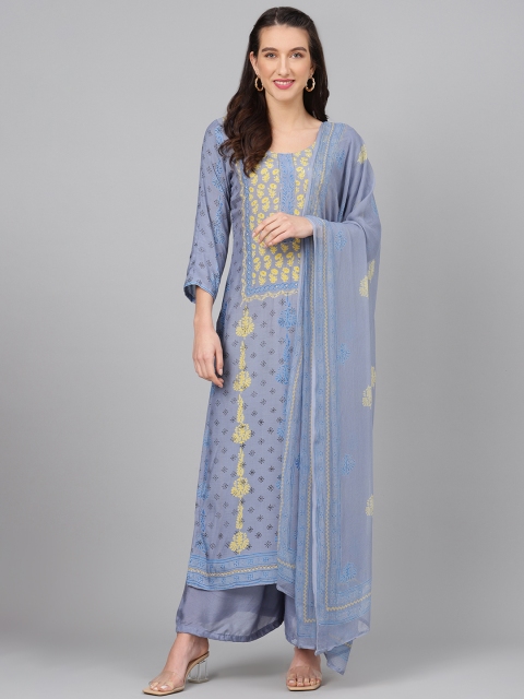 

Biba Blue & Yellow Printed Unstitched Dress Material