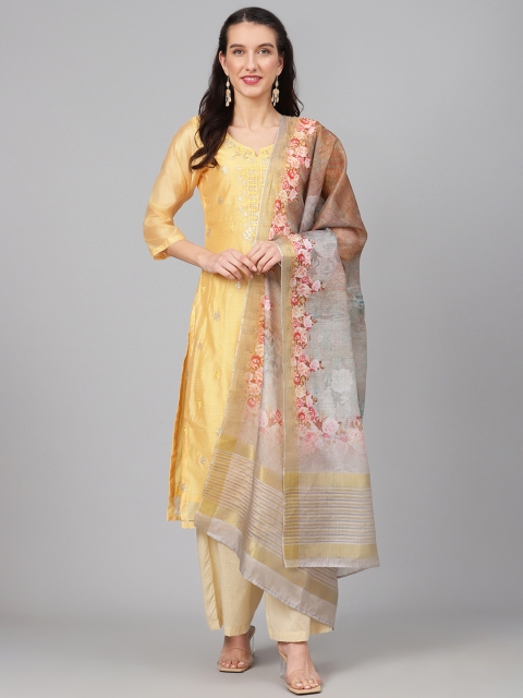 

Biba Yellow & Grey Embroidered Unstitched Dress Material