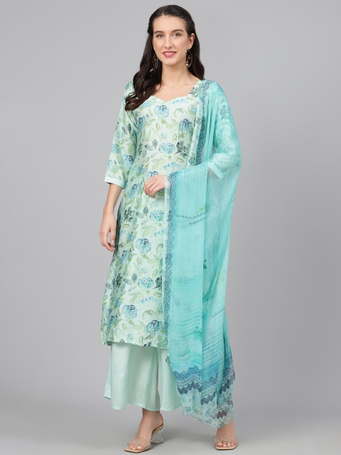 

Biba Blue & Green Floral Print Unstitched Dress Material