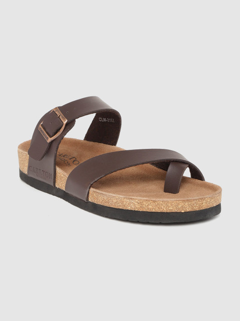 

Carlton London Men Coffee Brown One Toe Comfort Sandals
