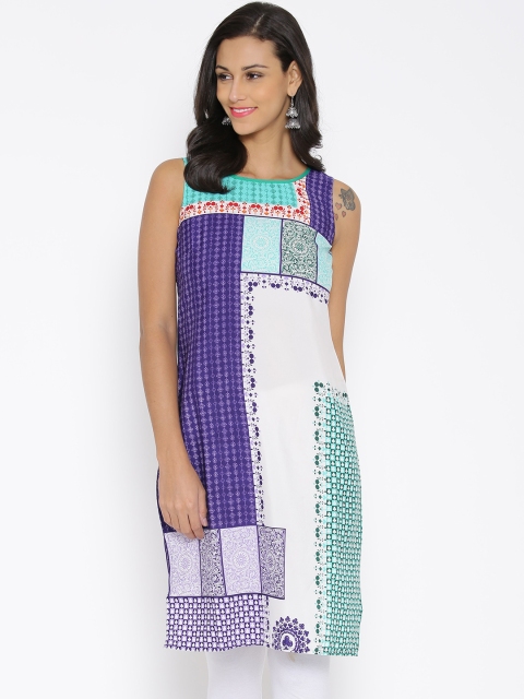 

Aurelia Multicoloured Printed Polyester Kurta, Multi