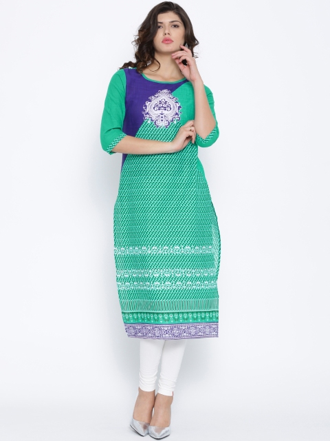 

Aurelia Green Printed Kurta