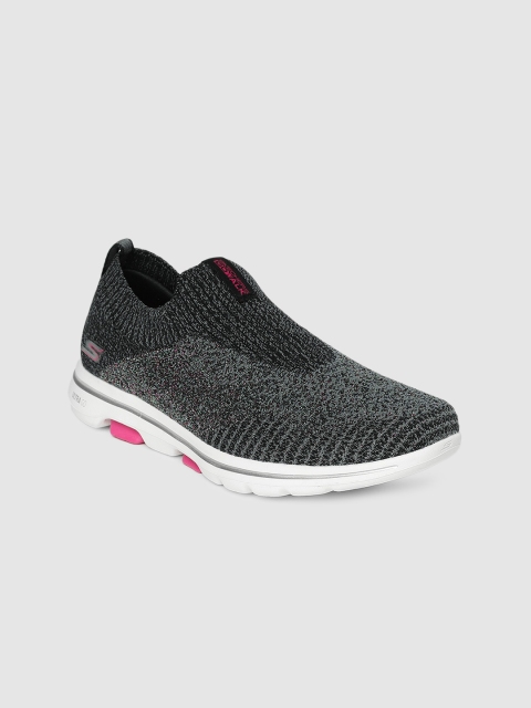 

Skechers Women Charcoal Grey GO WALK 5-ENLIGHTEN Walking Shoes