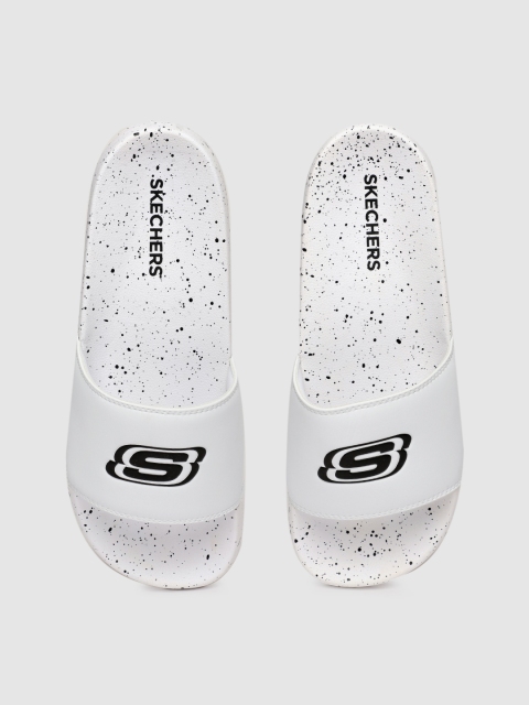 

Skechers Men White SIDE LINES Printed Sliders