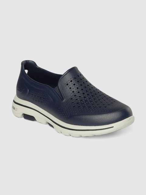 

Skechers Men Navy Blue Perforations GO WALK 5 Slip-On Sneakers