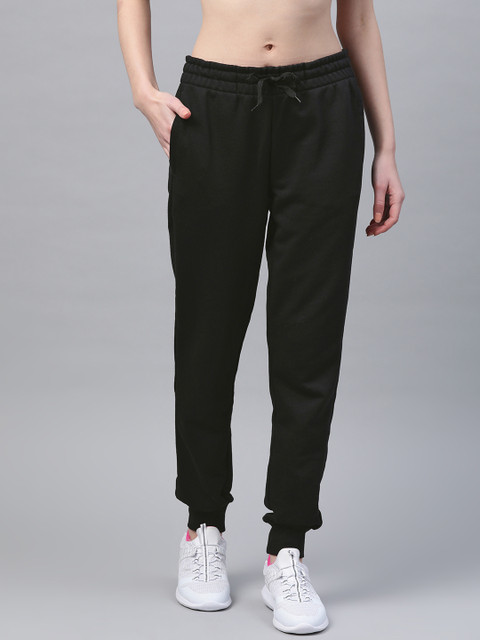 

ADIDAS Women Black Solid Regular Tapered Fit Essentials Linear Joggers