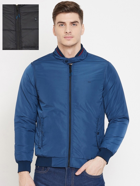 

Okane Men Blue Solid Reversible Puffer Jacket