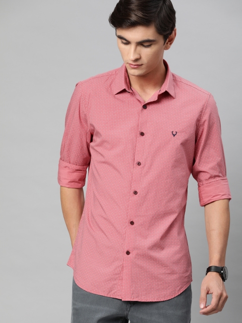 

Allen Solly Sport Men Pink & White Slim Fit Printed Casual Shirt