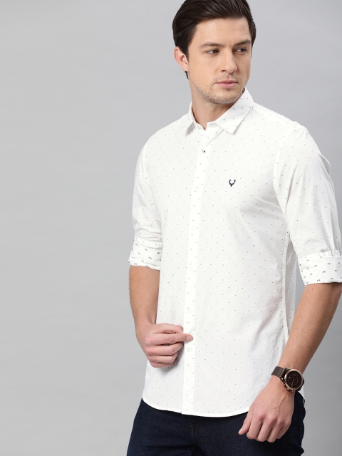 

Allen Solly Sport Men White Slim Fit Self Design Casual Shirt