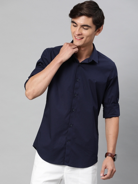 

Allen Solly Sport Men Navy Blue Slim Fit Solid Casual Shirt