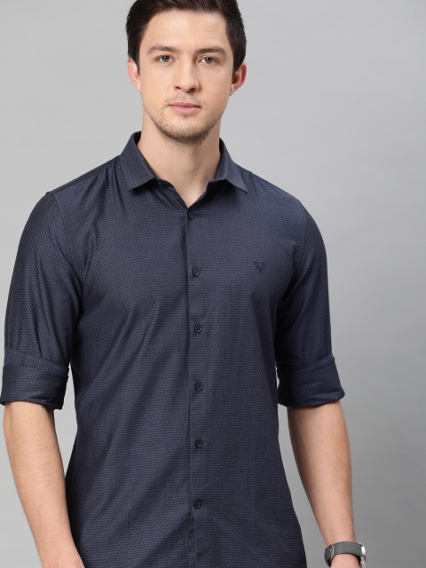 

Allen Solly Sport Men Navy Blue Slim Fit Self Design Casual Shirt