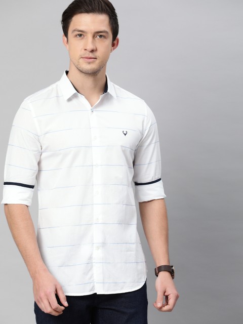 

Allen Solly Sport Men White & Blue Slim Fit Striped Casual Shirt
