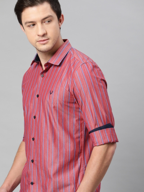 

Allen Solly Sport Men Red & Blue Slim Fit Striped Casual Shirt