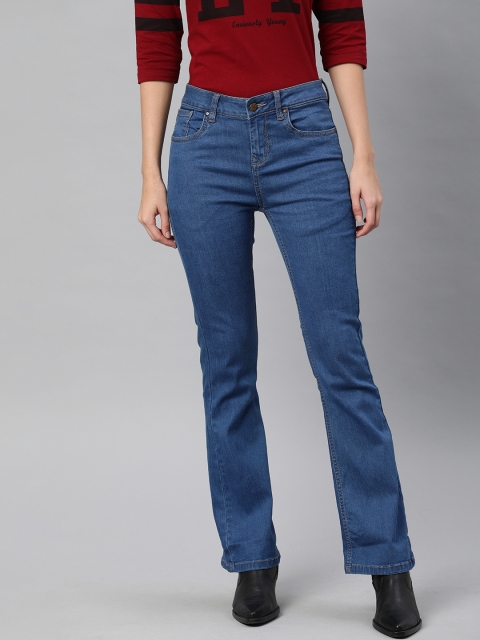 

Enviously Young Women Blue Bootcut Mid-Rise Clean Look Stretchable Jeans