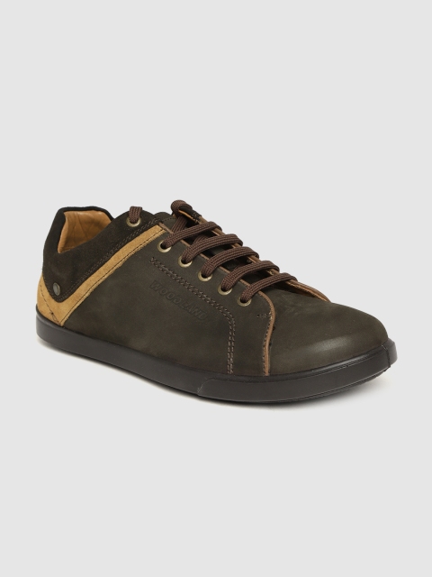 

Woodland Men Coffee Brown Nubuck Solid Sneakers