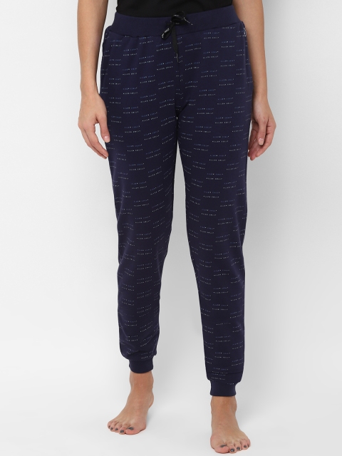 

Allen Solly Woman Women Navy Blue Printed Lounge Pants