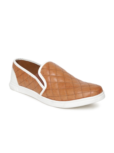 

Knotty Derby by Arden Men Tan Brown Quilted Slip-Ons