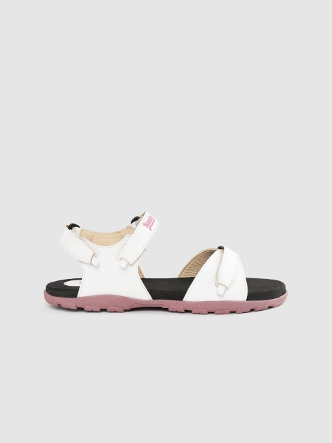 

The Roadster Lifestyle Co Women White Solid Sports Sandals