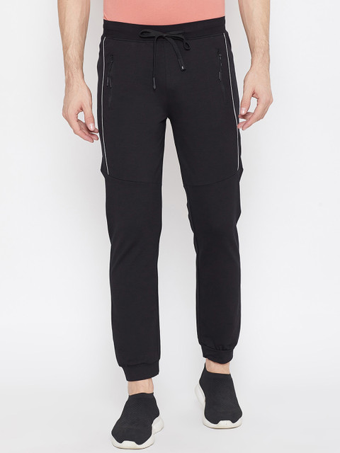 

Okane Men Black Solid Slim Fit Trackpants