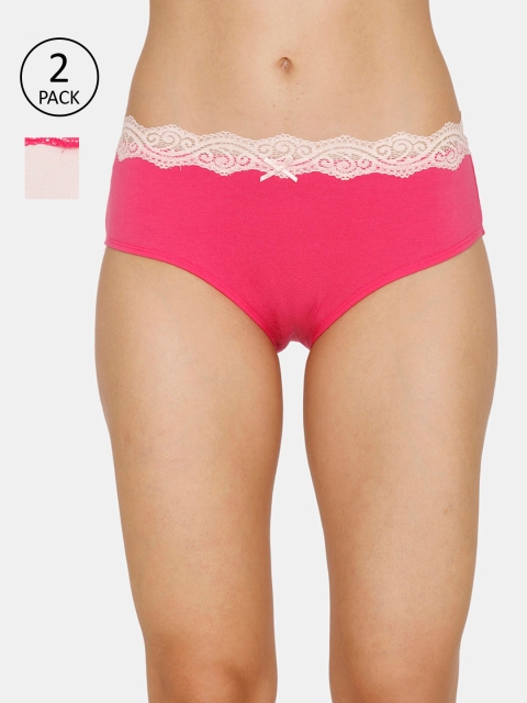 

Zivame Women Assorted Pack of 2 Hipster Briefs ZI2513FASHAPINK