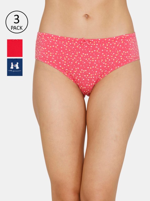 

Zivame Pack of 3 Assorted Low Rise Anti-Microbial Hipster Briefs ZI2551