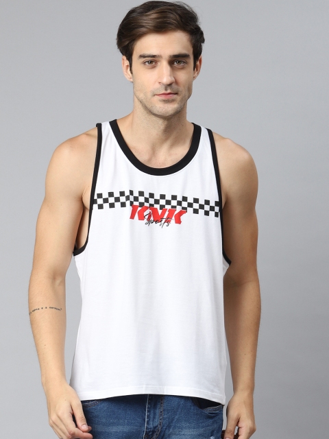 

Kook N Keech Men White & Black Printed Pure Cotton Round Neck T-shirt