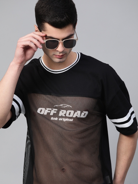 

Kook N Keech Men Black Typography Printed Pure Cotton T-Shirt