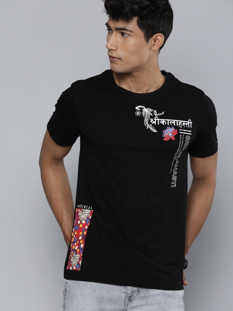 

Kook N Keech Men Black Cotton Typography Printed T-shirt