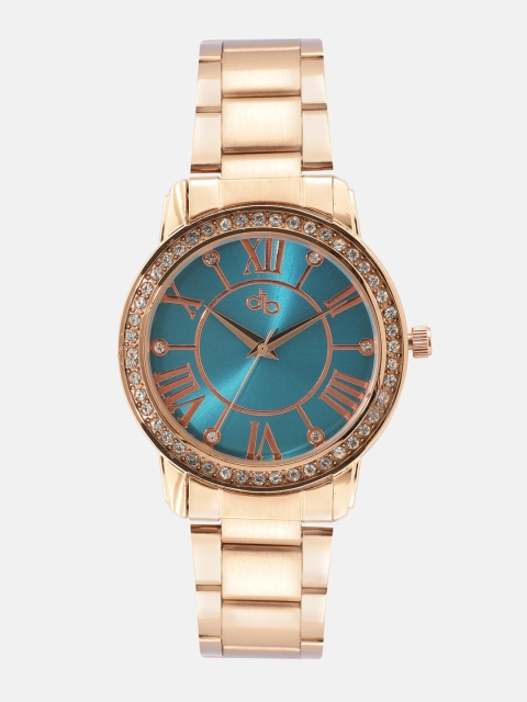 

DressBerry Women Teal Blue Embellished Analogue Watch DB20-1A