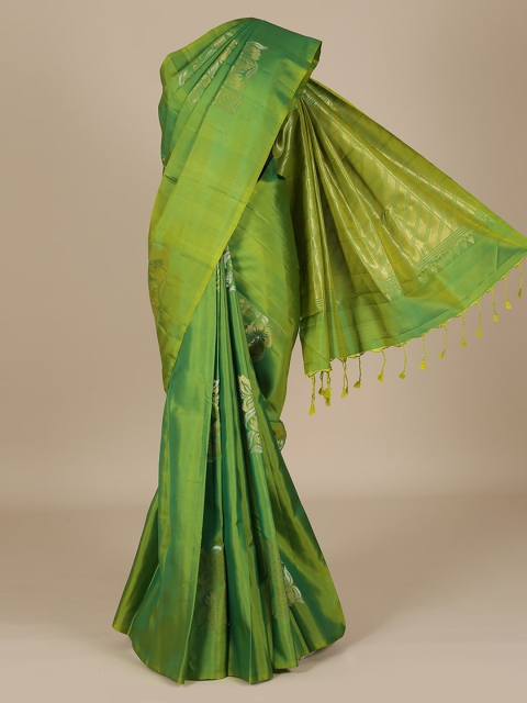 

Pothys Green Woven Design Pure Silk Saree