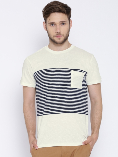 

H.E. by MANGO Off-White Striped T-shirt