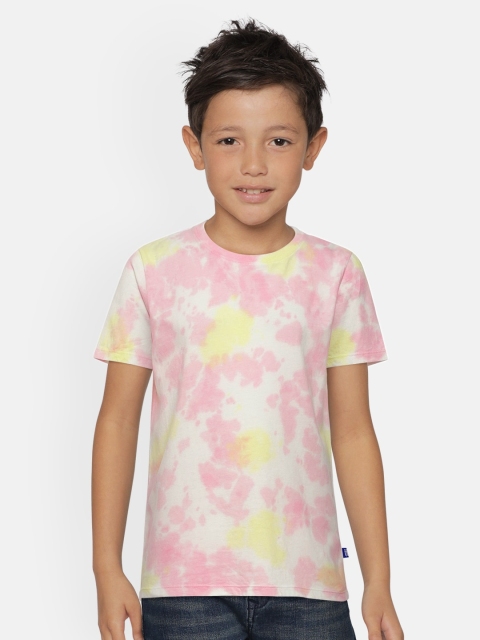 

Jack & Jones Boys Pink Tie & Dye Round Neck T-shirt