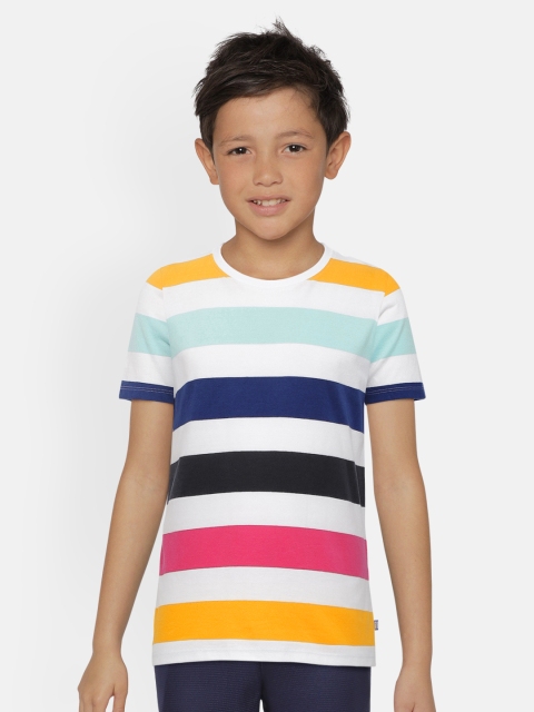 

Jack & Jones Boys Multicoloured Striped Round Neck T-shirt, Multi