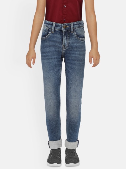 

Jack & Jones Boys Blue Skinny Fit Mid-Rise Clean Look Jeans