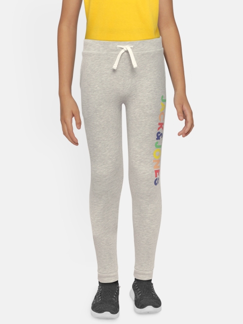

Jack & Jones Boys Grey Melange Brand Logo Joggers