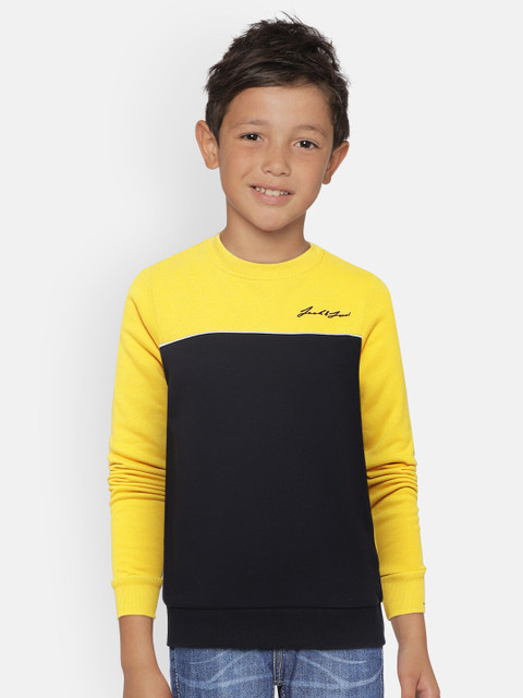 

Jack & Jones Boys Yellow & Black Colourblocked Sweatshirt