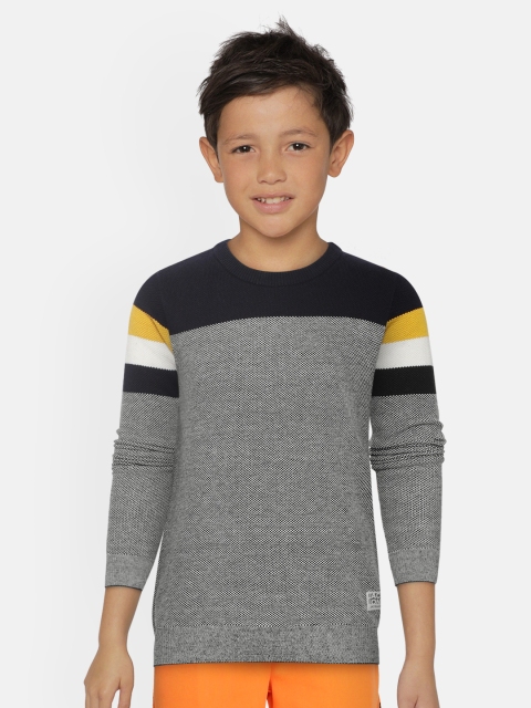 

Jack & Jones Boys Grey Striped Pullover Sweater