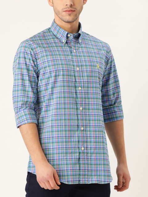 

Polo Ralph Lauren Men Custom Fit Plaid Poplin Shirt, Blue