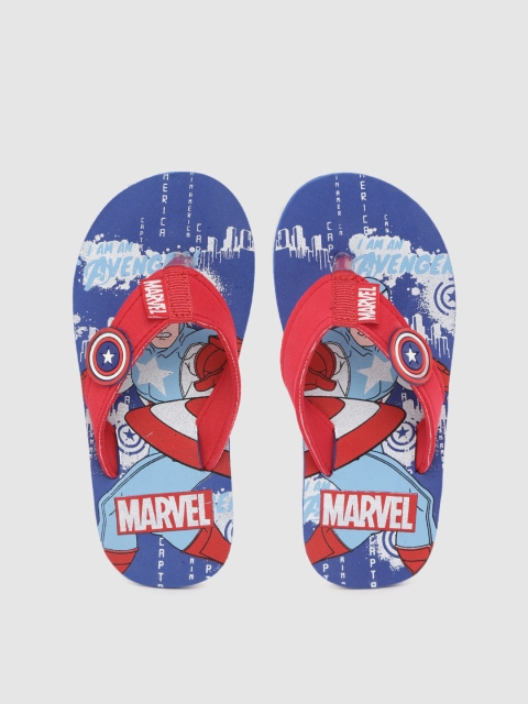 

toothless Boys Red & Blue Marvel Avengers Captain America Print Thong Flip-Flops