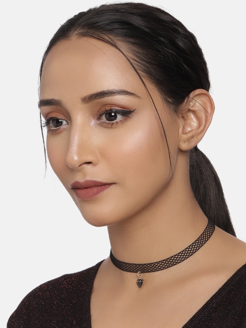 

DressBerry Black Synthetic Choker Necklace
