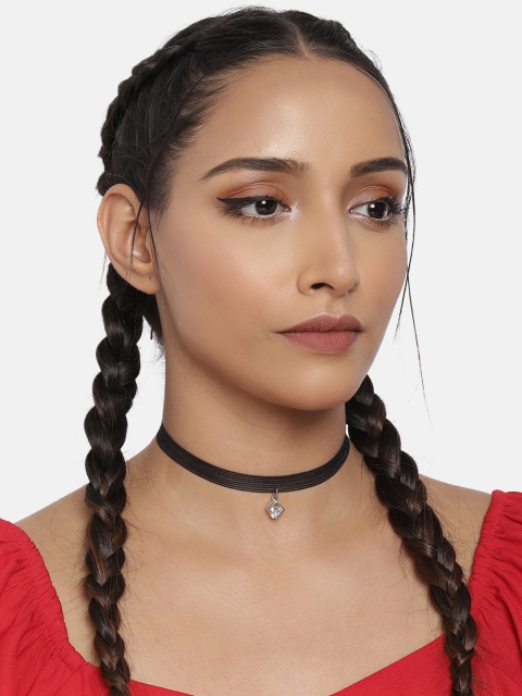 

DressBerry Black Studded Choker Necklace