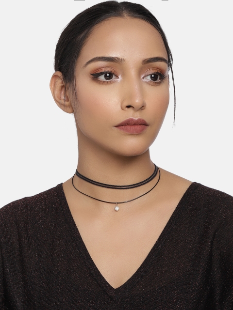 

DressBerry Women Black Choker Necklace