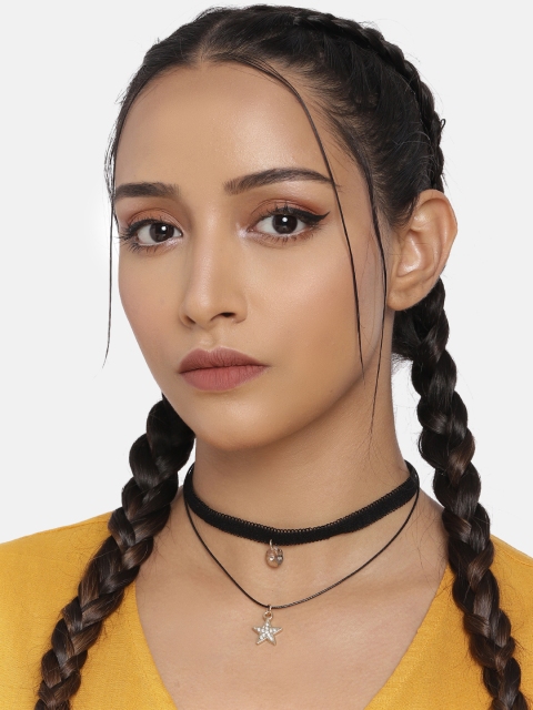 

DressBerry Black Multi-Strand Choker Necklace