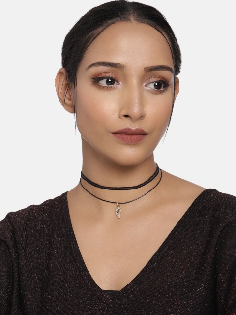 

DressBerry Women Black Choker Necklace