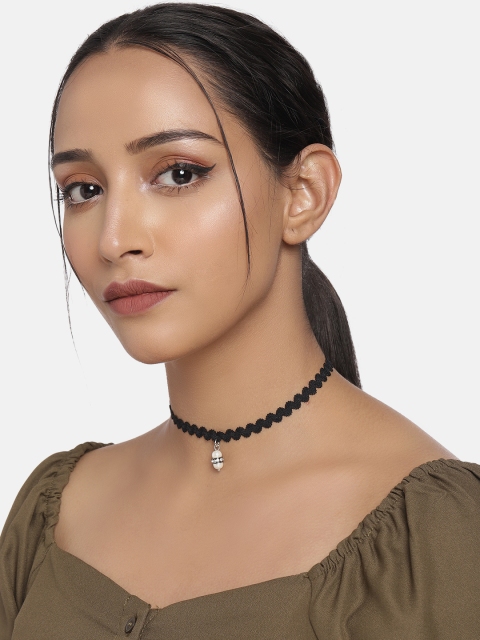 

DressBerry Women Black Choker Necklace